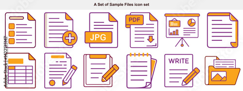 Files Icons Vector Set: Documents, Folders, Formats & More