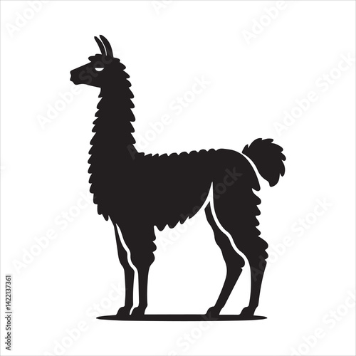 Cute Llama Outline – Trendy and Minimal Llama Drawing