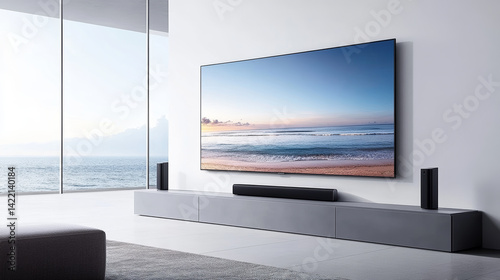Smart TV 3D rendering scene