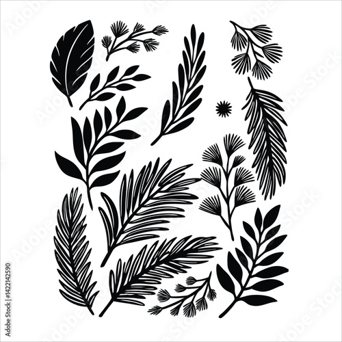 seamless pattern with leaves