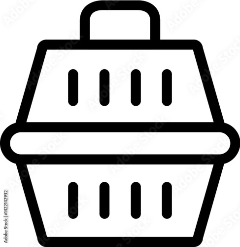 Super market basket icon, basket used in grocery stores to keep items, grocery basket
