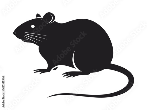 vector illustration of a black squirrel