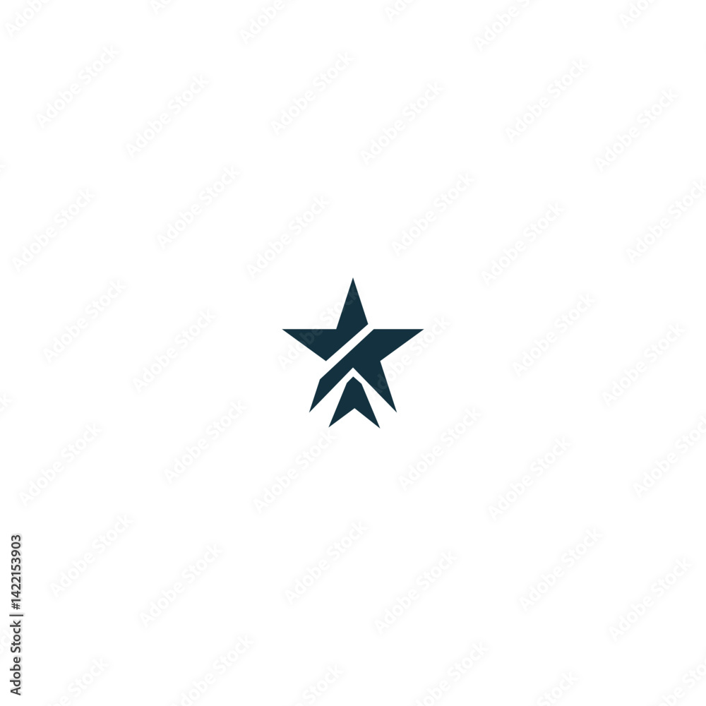 Obraz premium Abstract Star Logo with White Background