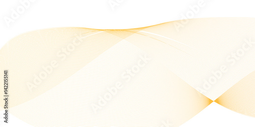 Luxury abstract golden thin lines of gradient waves. vector