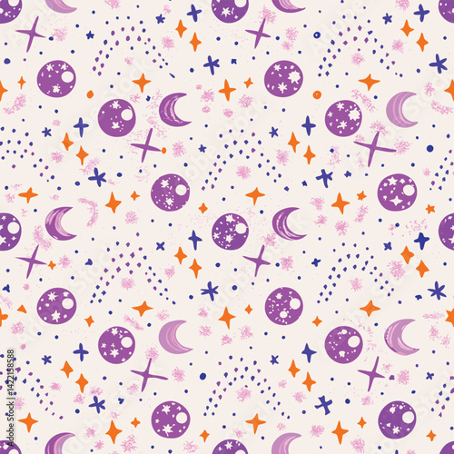 Seamless good night pattern