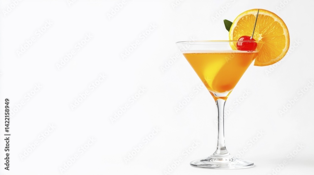 Martini cocktail isolated on white background. Generative AI Martini cocktail isolated on white background. Generative AI