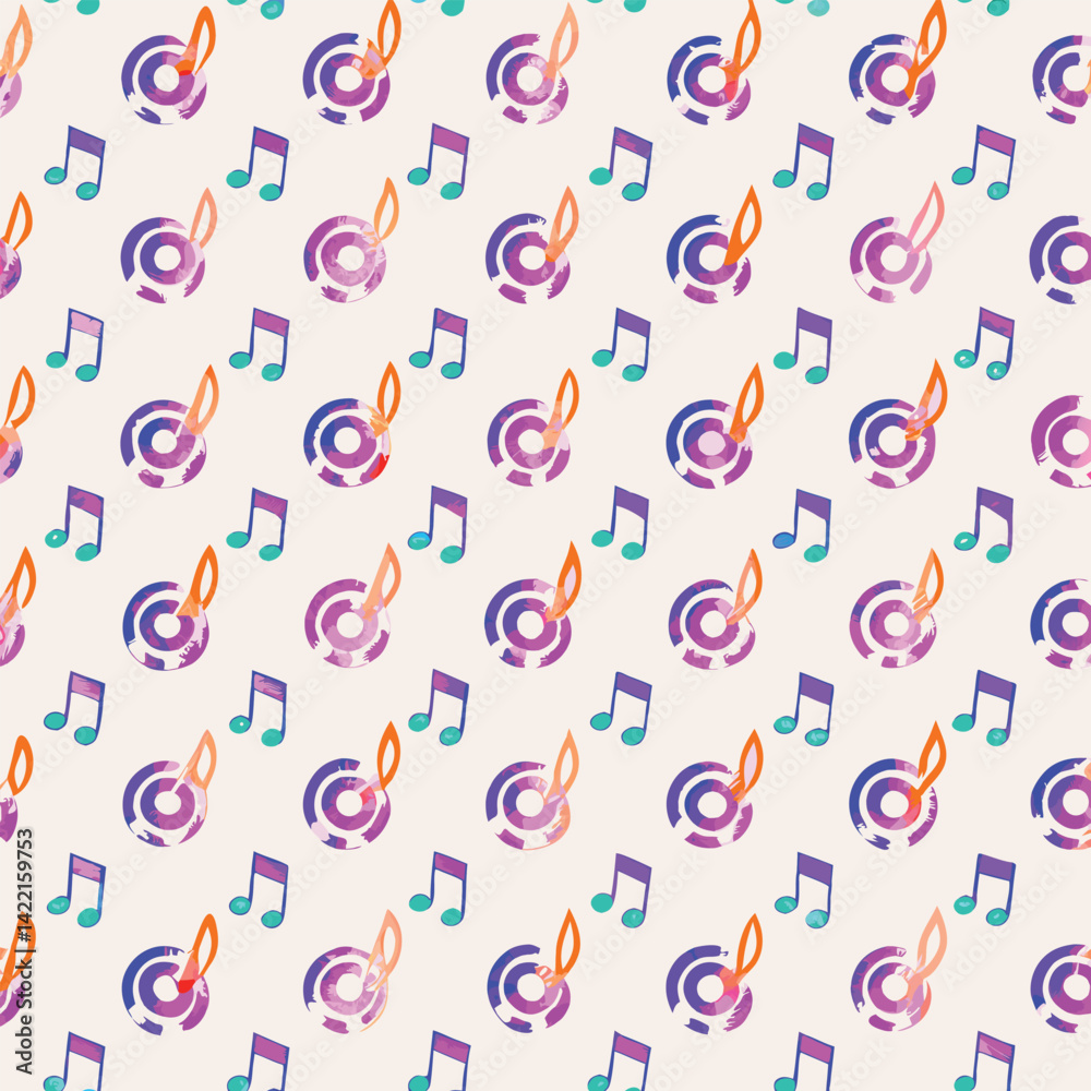 Lifestyle Pastel Music Notes Pattern Lifestyle Pastel Music Notes Pattern