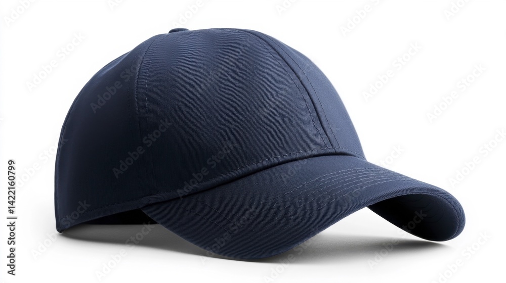 Fototapeta premium Navy cap mockup on white background. Generative AI