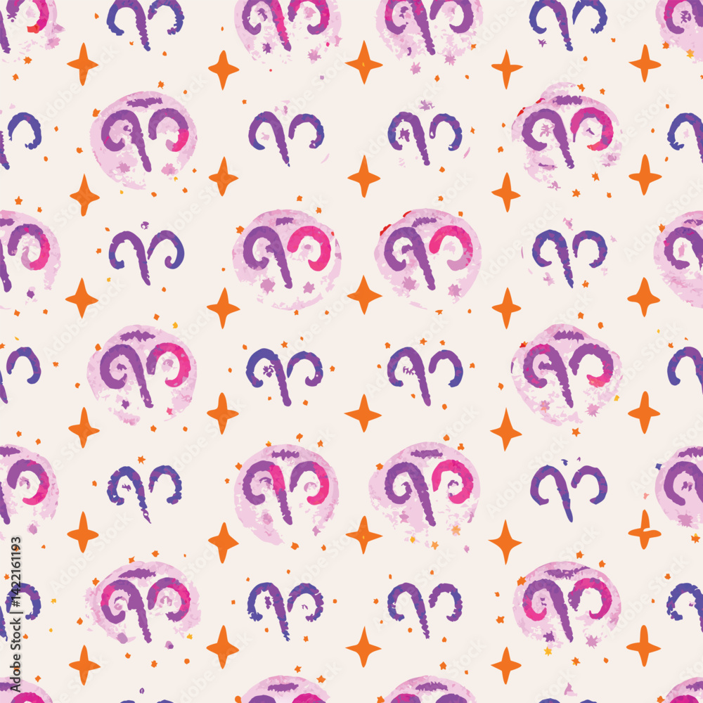Astrology Pastel Zodiac Signs Vector Pattern Astrology Pastel Zodiac Signs Vector Pattern