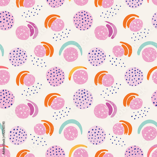 Modern Abstract Pastel Watercolor Blobs Vector Pattern