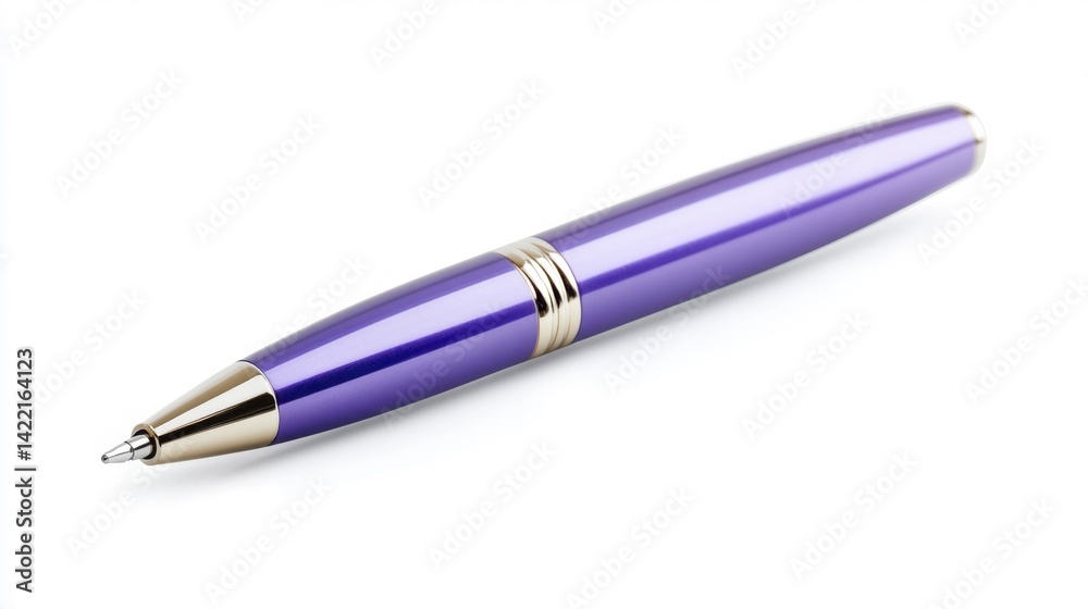 Periwinkle pen mockup on white background. Generative AI Periwinkle pen mockup on white background. Generative AI