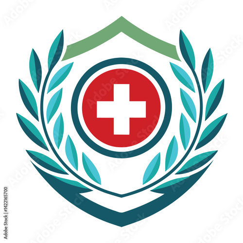 Red cross. Red cross original logotype, signs collection. Medicine health hospital icons. Vector illustration
