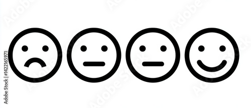 Emotional expressions representing various feelings.