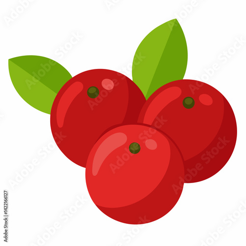 Editable AI cranberries design for Thanksgiving. Perfect for prints, cards, and festive branding. White background, clean and vibrant graphic.