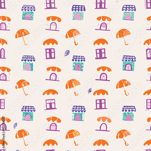 Brunch Cafe Pastel Coffee Shops Pattern