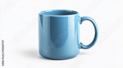 Baby Blue Mug Mockup Isolated on White Background. Generative AI