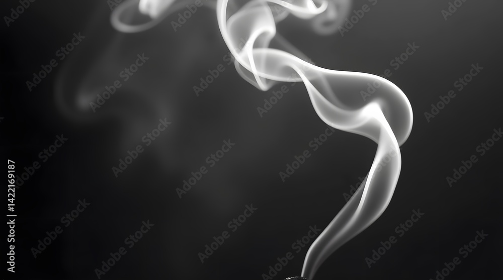 Abstract smoke trails dance against a dark backdrop. Minimalist composition, ideal for backgrounds, textures, and conceptual visuals. Abstract smoke trails dance against a dark backdrop. Minimalist composition, ideal for backgrounds, textures, and conceptual visuals.
