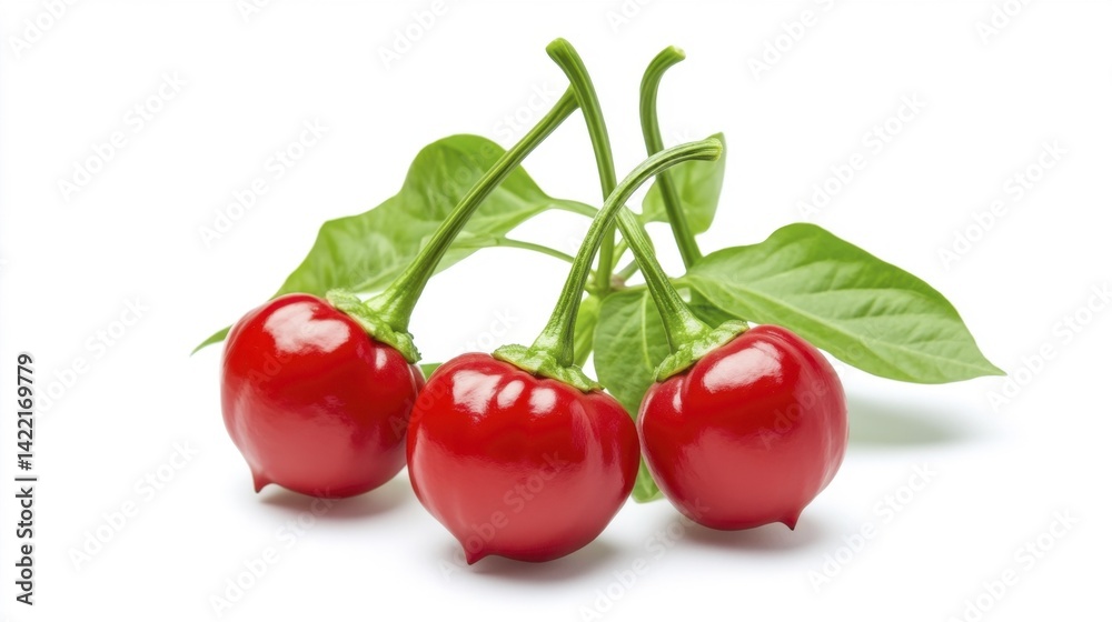 Obraz premium Chupetinho pepper isolated on white background. Generative AI