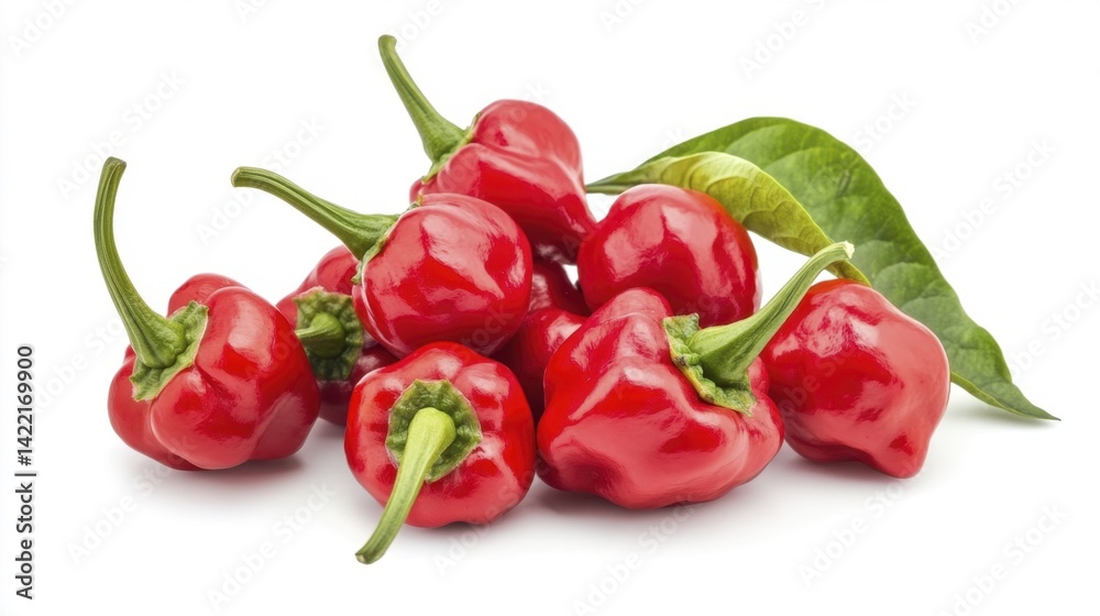 Maule's Red Hot Pepper Isolated on White Background. Generative AI Maule's Red Hot Pepper Isolated on White Background. Generative AI