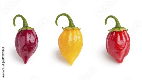Calabrian Chili Pepper Isolated on White Background. Generative AI