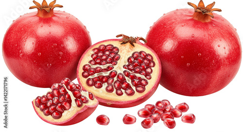 Pomegranate isolated on a transparent background. pomegranate isolated on PNG