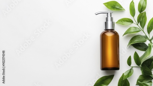 Wallpaper Mural Lotion Pump Bottle Mockup for Packaging Isolated on White Background. Generative AI Torontodigital.ca