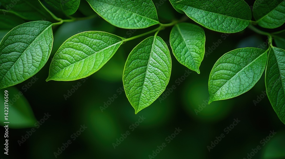 Lush Green Leaves Creating a Serene Natural Backdrop for Organic Freshness and Tranquility in Nature Lush Green Leaves Creating a Serene Natural Backdrop for Organic Freshness and Tranquility in Nature