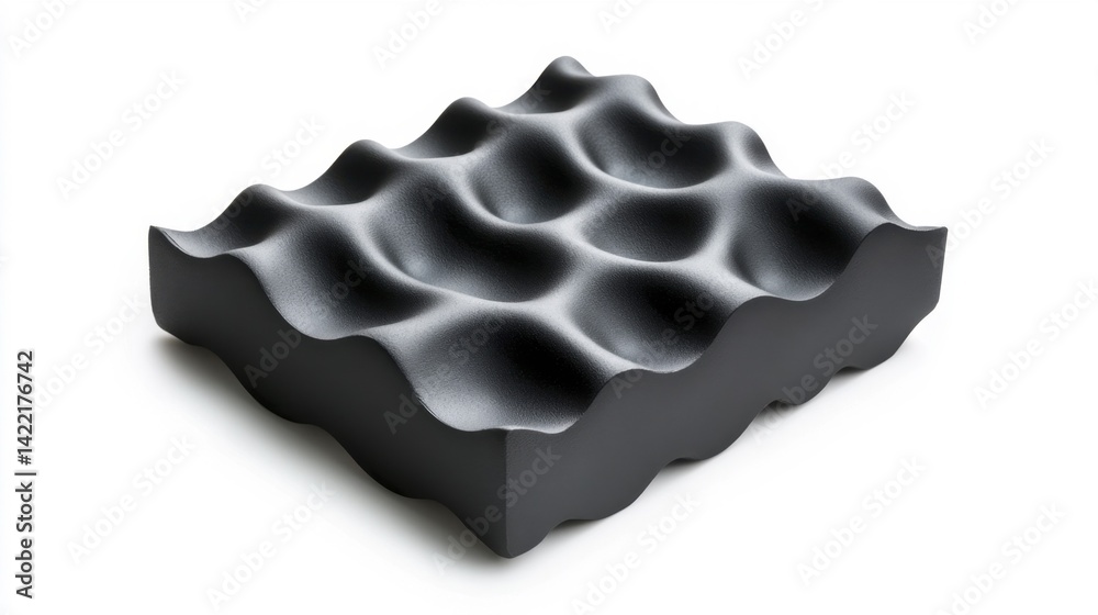 Sound insulation foam isolated on white background. Generative AI Sound insulation foam isolated on white background. Generative AI