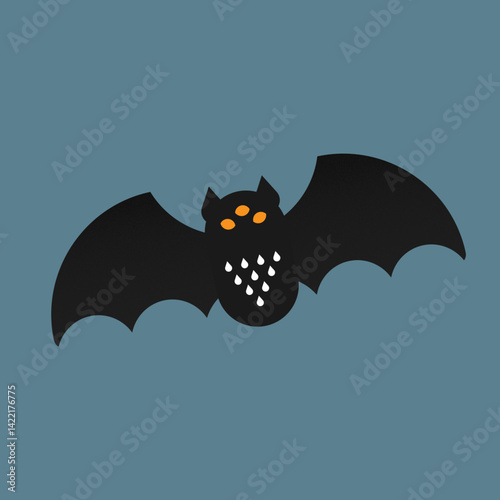 vector illustration of a halloween bat