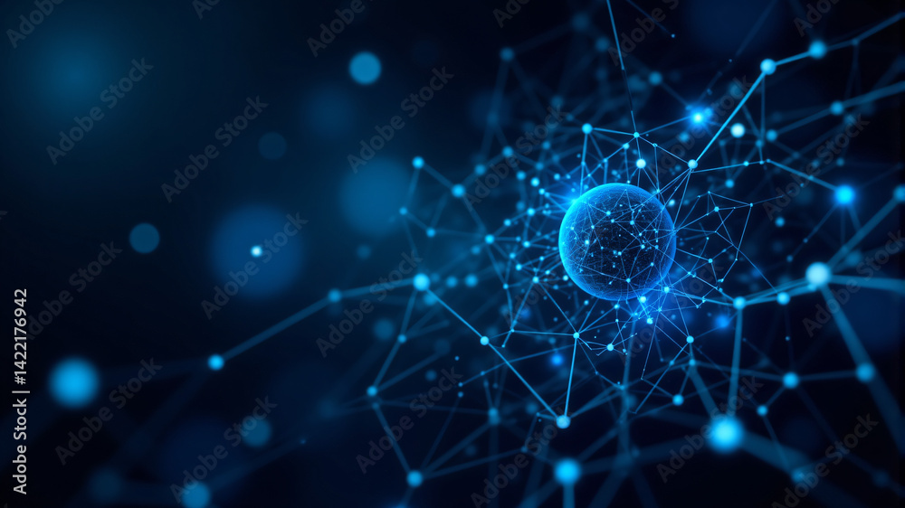 Naklejka premium Exploring the Depths of Digital Networks