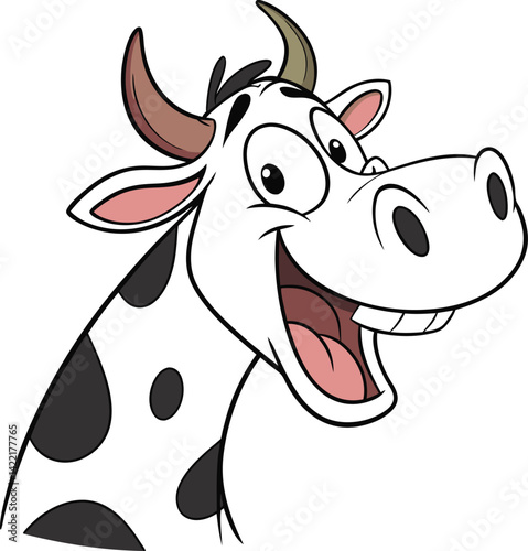 cow cartoon isolated on white