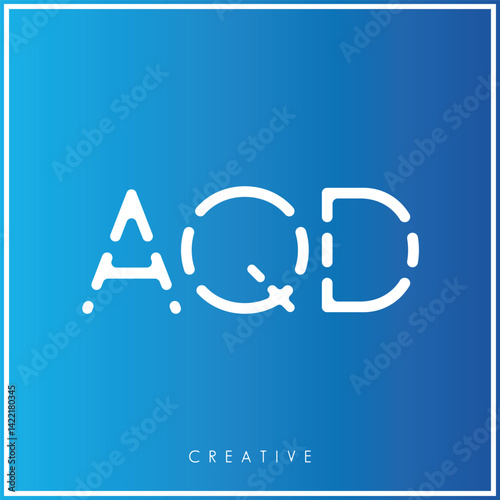 AQD Premium Vector latter logo design Creative Logo. Vector Illustration logo. letters Logo. Creative Logo Minimal feminine monogram and logo. drawn wedding herb, elegant leaves. modern design.