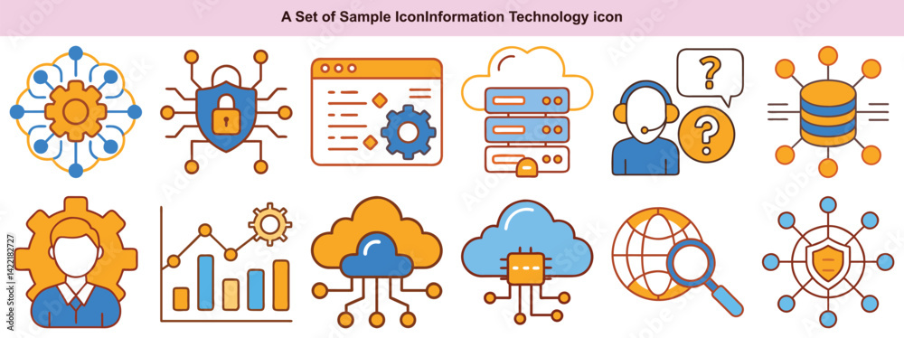 Information Technology Icons Vector Set: Cloud, Network, Data & More
Information Technology Icons Vector Set: Cloud, Network, Data & More