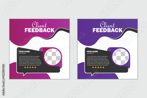 Client testimonial templet design for your business	
	
