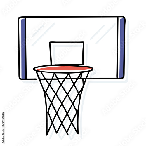 Basketball hoop and backboard