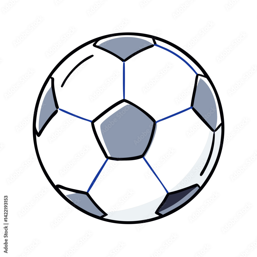 Fototapeta premium Soccer ball in flat style