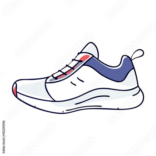 Running shoe in flat style