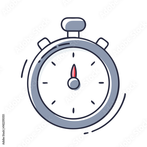 Stopwatch in flat style