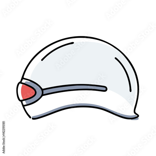 Swim cap in flat style