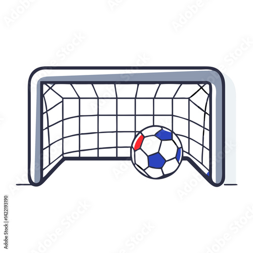 Football goal in flat style