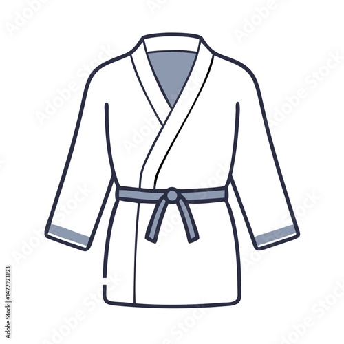 Martial arts robe in flat style