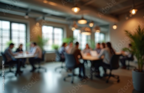 Wallpaper Mural Team meeting at office, group of people discussing project. Collaboration concept. Business meeting at modern co-working space. Group of workers brainstorming on laptop. Teamwork, office environment, Torontodigital.ca