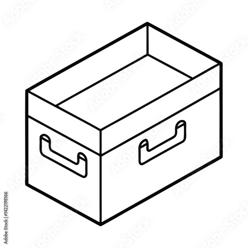 wooden box isolated on white background