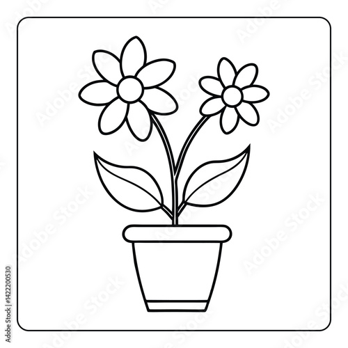 A pink daisy and a purple orchid blossom in a potted plant, bringing floral beauty and color to the spring garden decoration