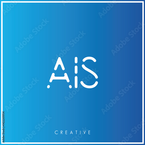 AIS Premium Vector latter logo design Creative Logo. Vector Illustration logo. letters Logo. Creative Logo Minimal feminine monogram and logo. drawn wedding herb, elegant leaves. modern design.