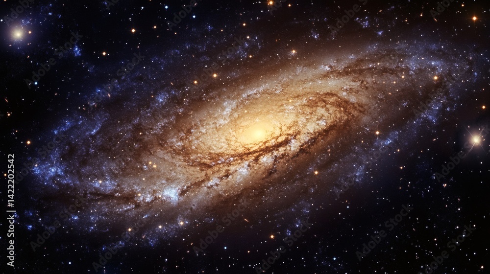 Fototapeta premium Spiral Galaxy in Deep Space Cosmic Wonder