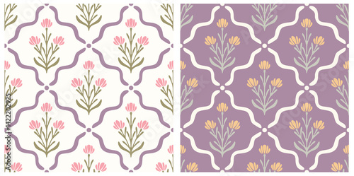 HASHTAG CADS floral kilim pattern, beautiful kilim pattern with floral fusions. geo floral pattern.  