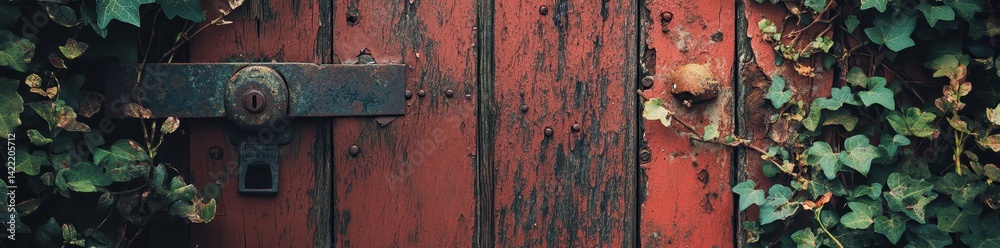 Weathered Red Door with Ivy (1) Weathered Red Door with Ivy (1)