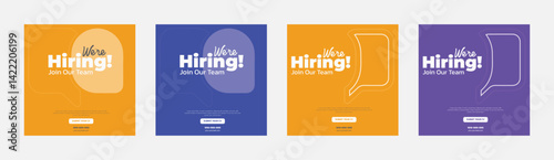 We are hiring job opportunity message We are hiring job vacancy social media post banner design template with red color. We are hiring job vacancy square web banner design template poster leaflet