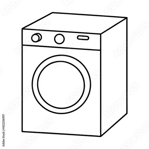 washing machine isolated on white